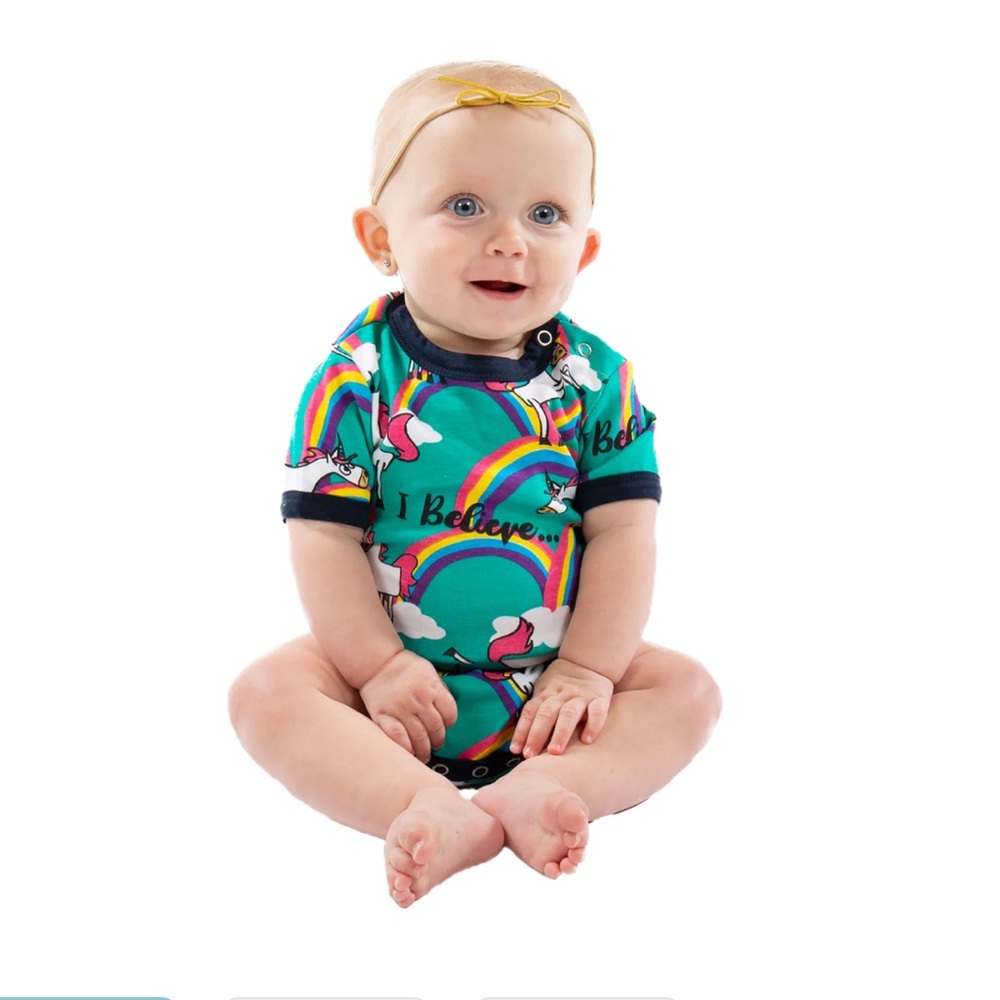 🦄 NWT Lazy One Unicorn Infant Creeper Onesie